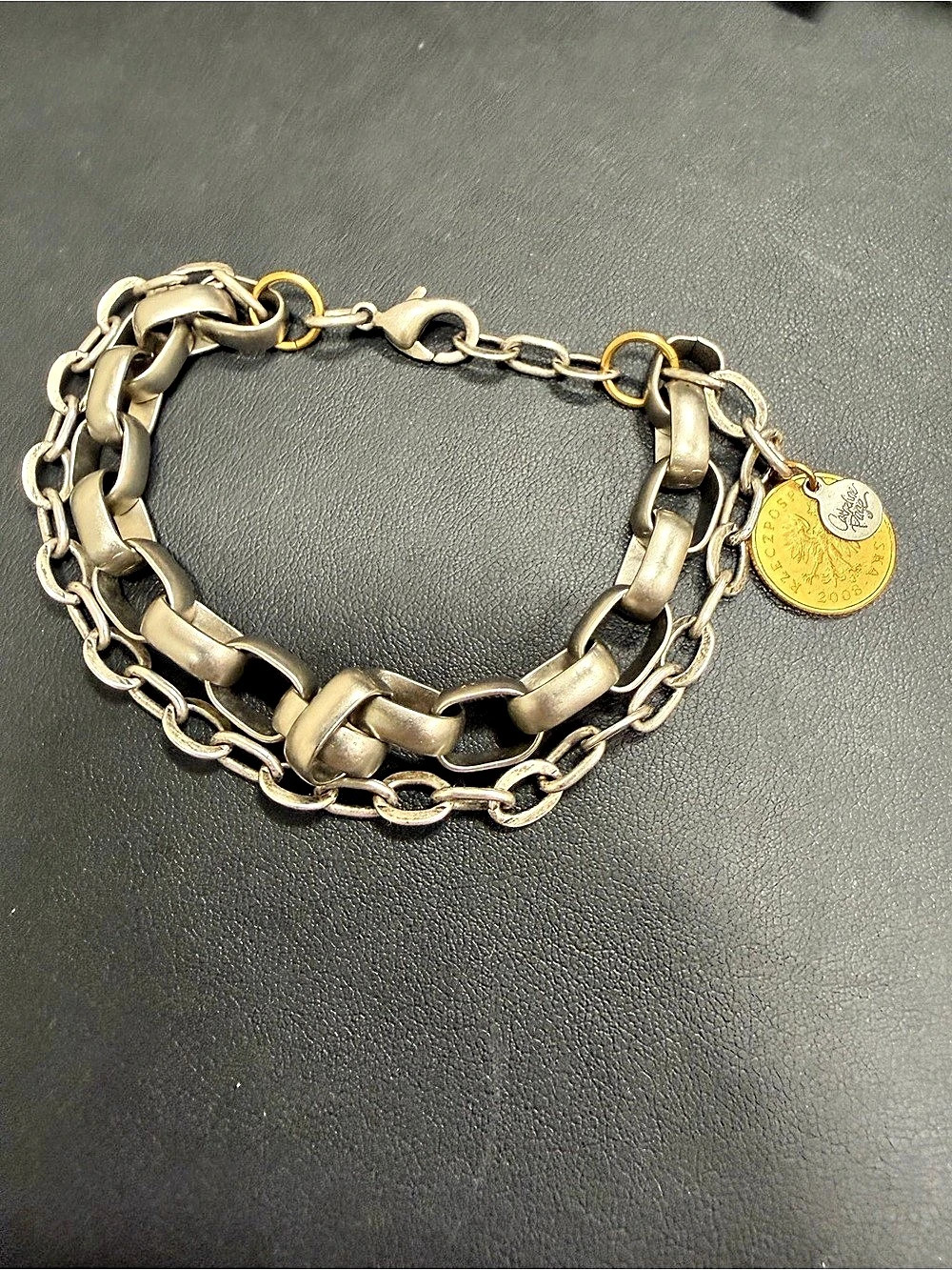 Catherine Page Chanel Statement Mixed-Metal Chain Bracelet